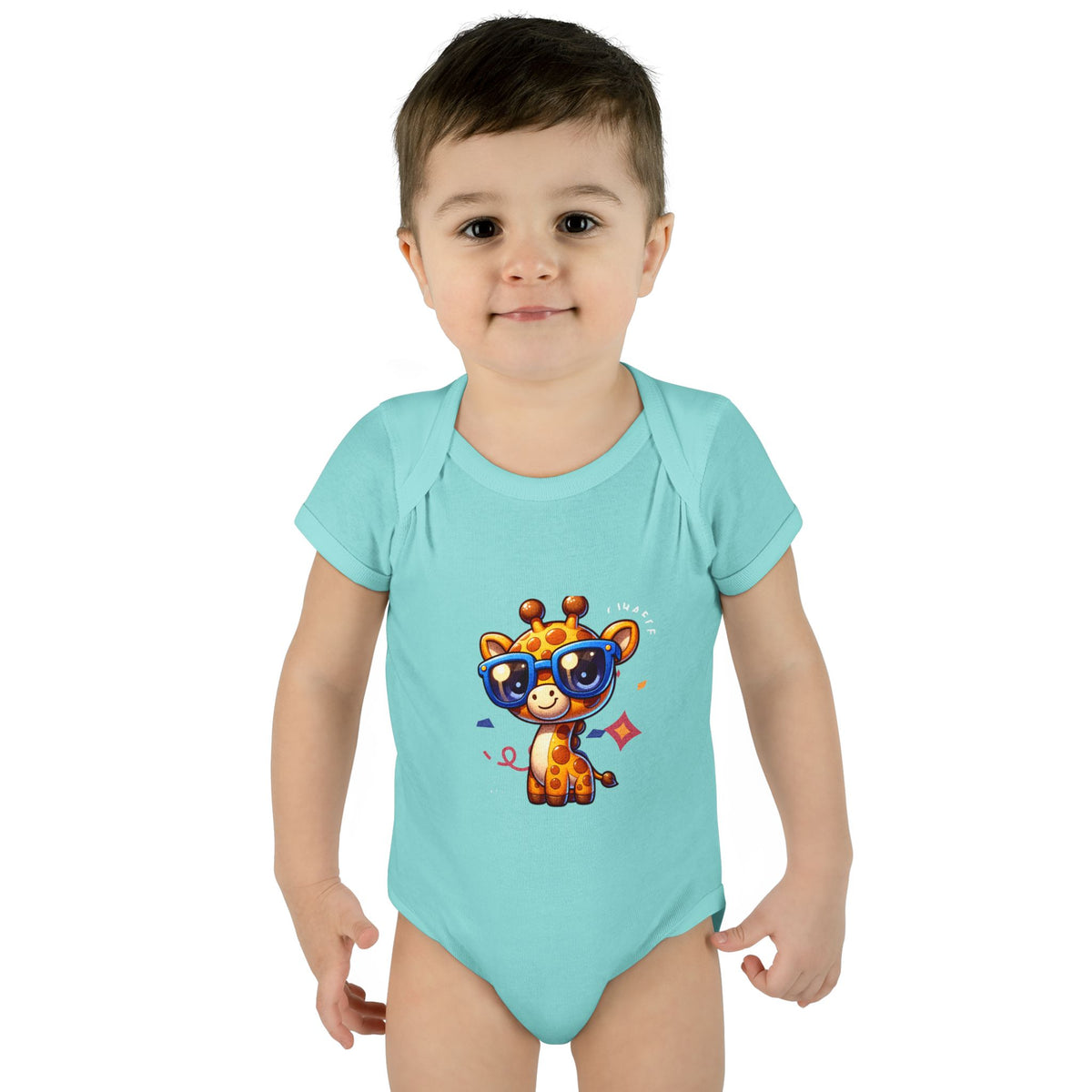 Giraffe Sunglasses Baby Bodysuit — Cute Infant Onesie