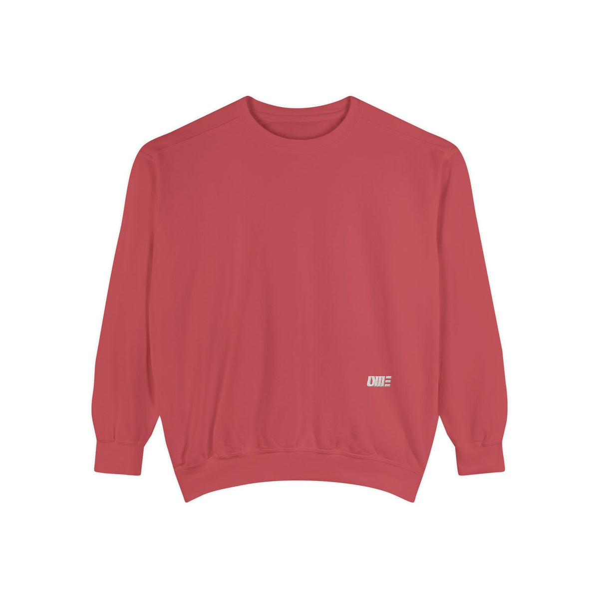Garment-Dyed Crewneck Sweatshirt — Multi-Color Minimal Graphic
