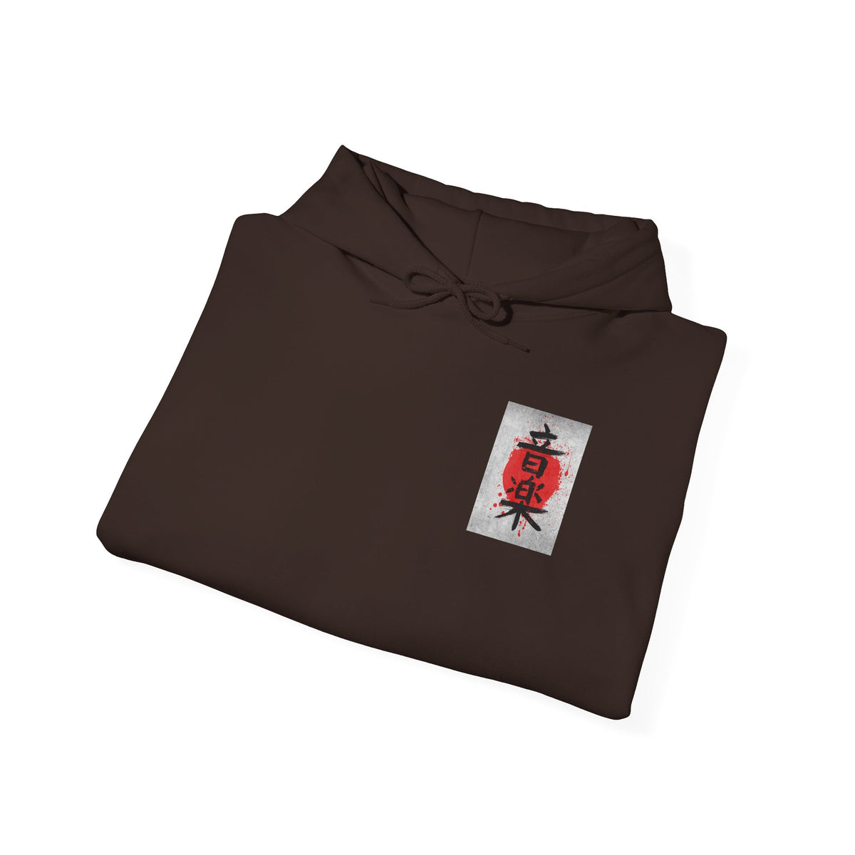 Samurai Poppy Hoodie — Japanese Ink Art Hooded Sweatshirt