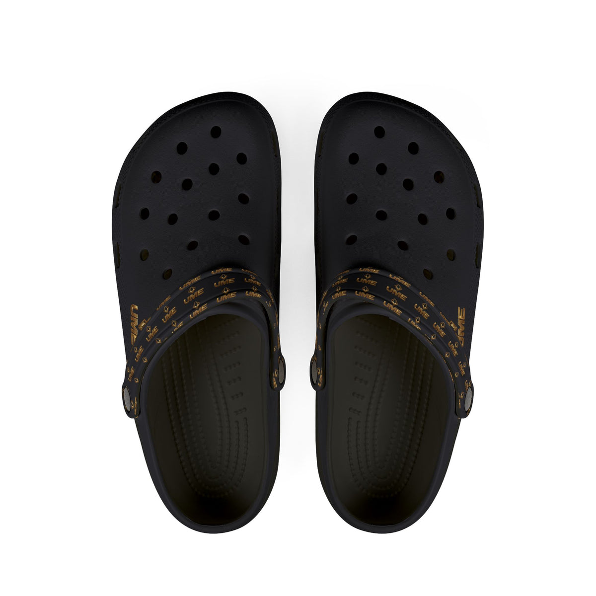 Black All-Over Print EVA Foam Clogs — Slip-On Shoes