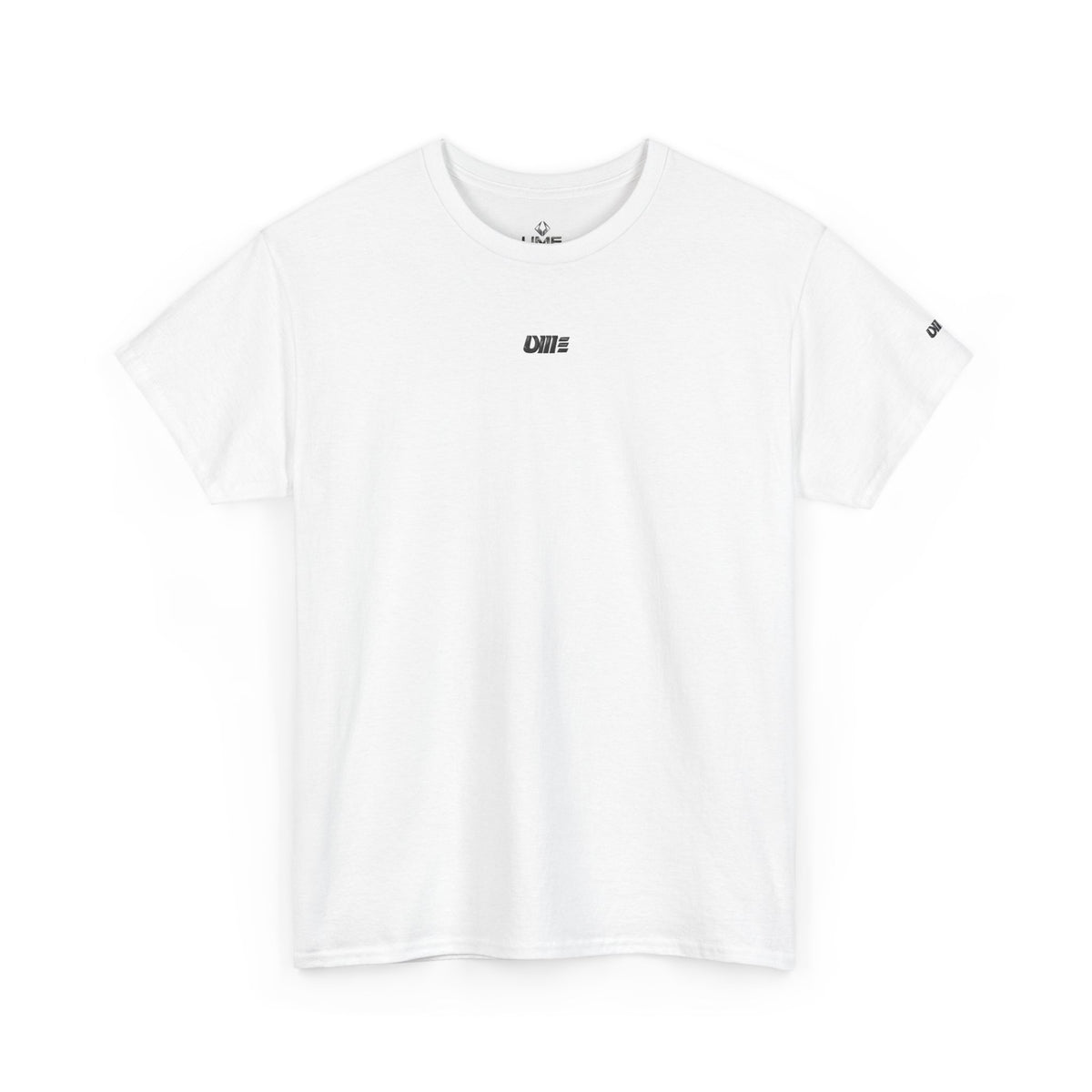 Minimalist Micro Logo Tee - White Cotton Casual Shirt