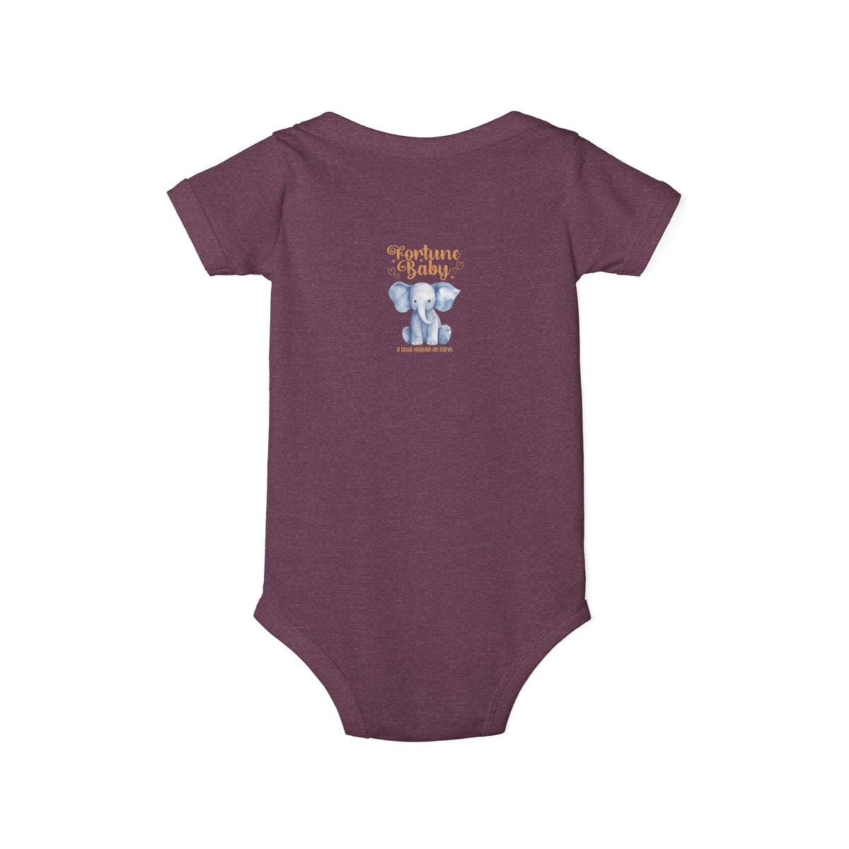 Fortune Baby Elephant Infant Onesie — Cute Blue Elephant Baby Bodysuit