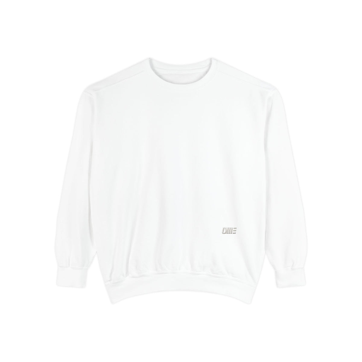 Garment-Dyed Crewneck Sweatshirt — Multi-Color Minimal Graphic