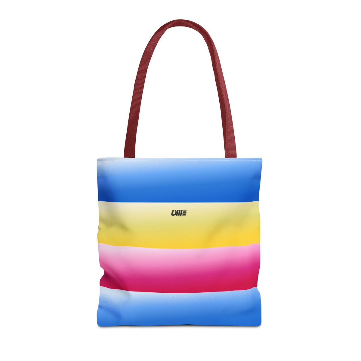 Colorful Pride Stripes Tote Bag – Pastel Blue, Yellow & Pink AOP