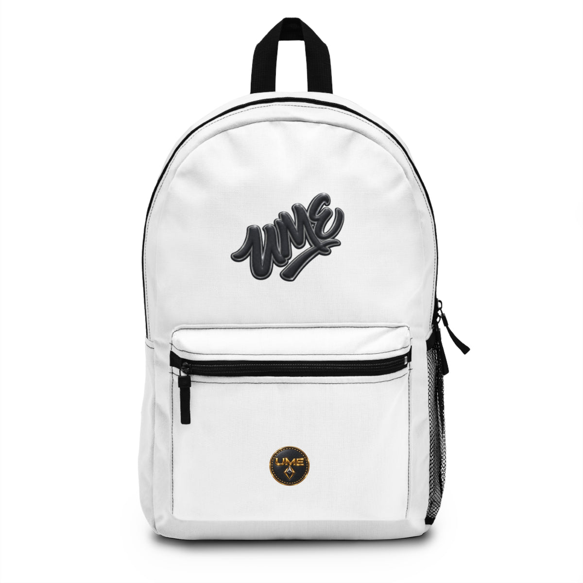 White 'Ume' Script Backpack – Minimal Urban Daypack