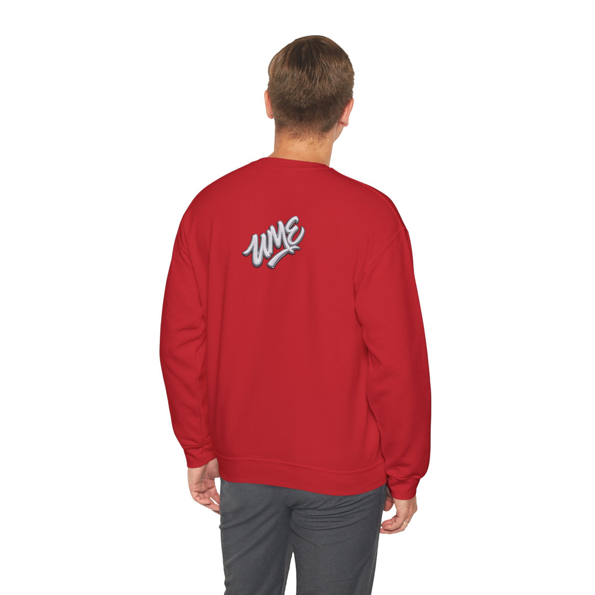 Crewneck Sweatshirt — UME White Logo All-Over Print