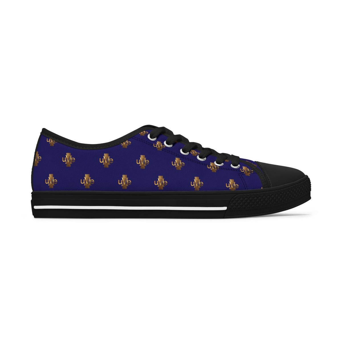 Women’s Low-Top Sneakers — Midnight Navy All-Over Print