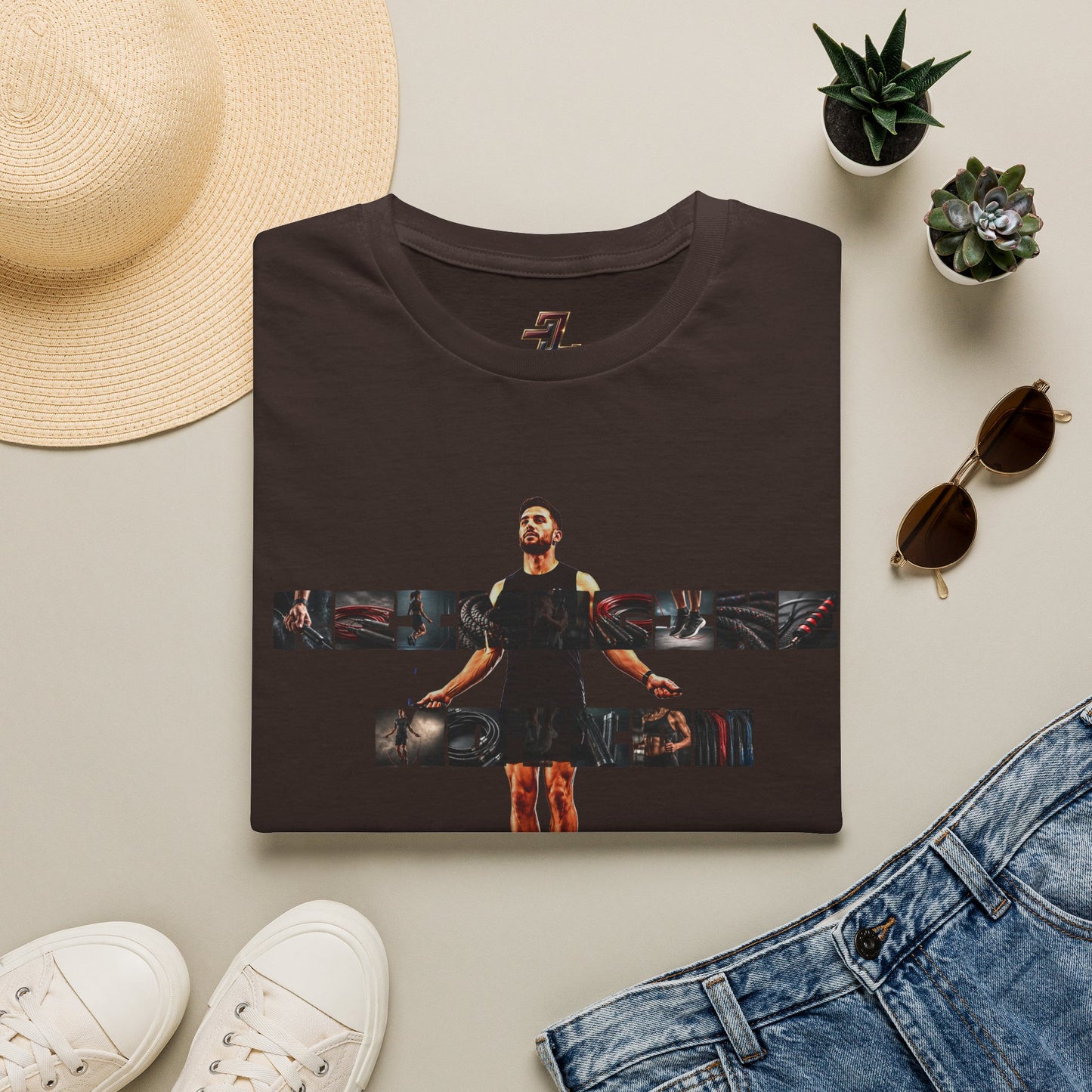 The Grind Graphic Tee — Cinematic Athlete Collage