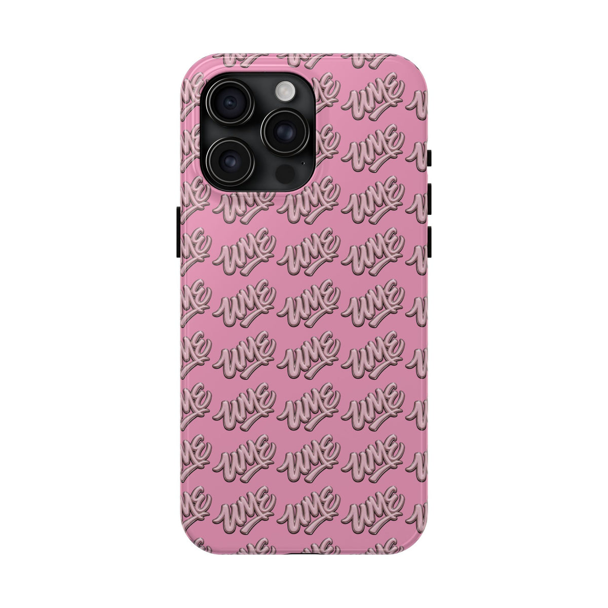 UME Tough Phone Case — Pink Logo Print | iPhone & Samsung