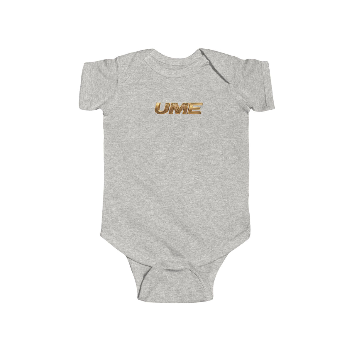 Gold UME Baby Bodysuit — Soft Cotton Infant Onesie