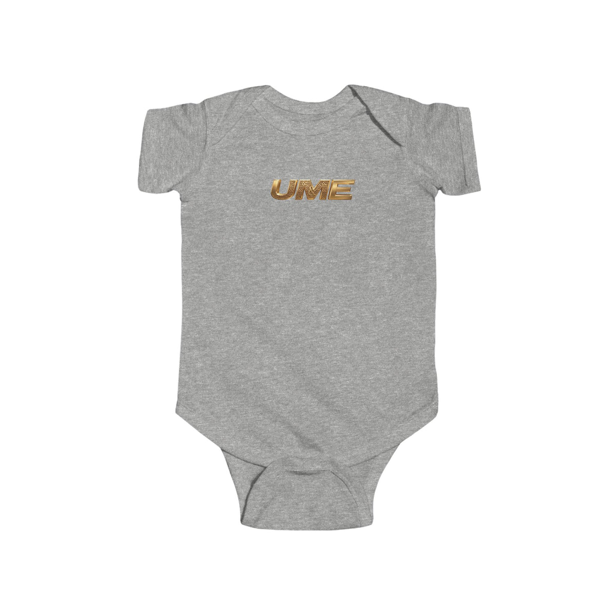 Gold UME Baby Bodysuit — Soft Cotton Infant Onesie