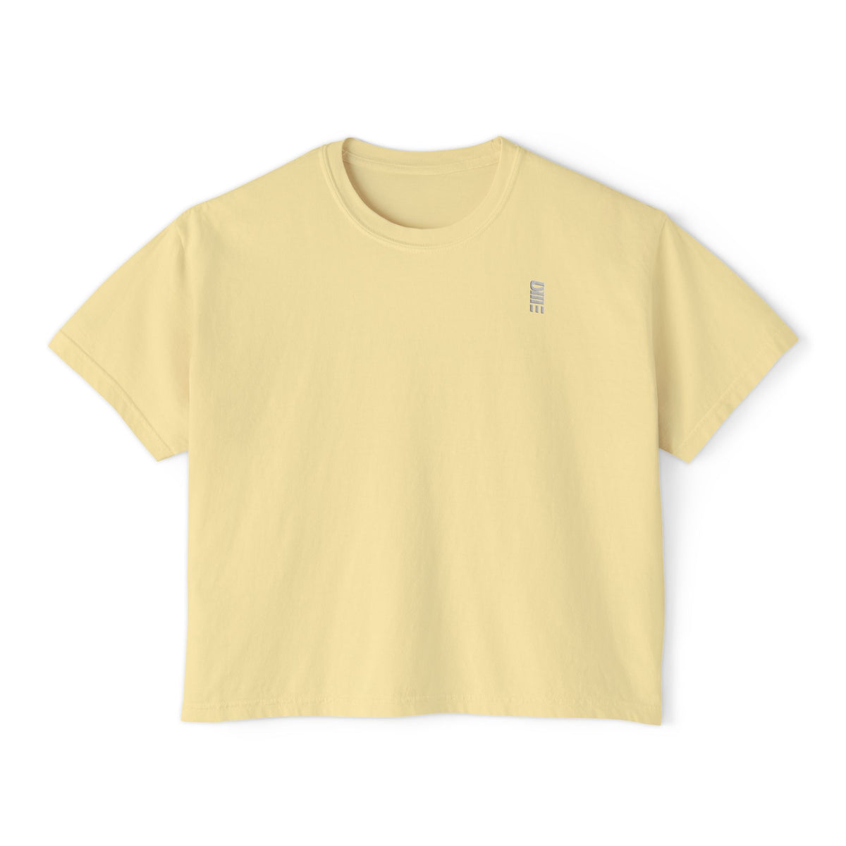 Women’s Cropped Boxy T-Shirt — Multi-Color Minimal Graphic
