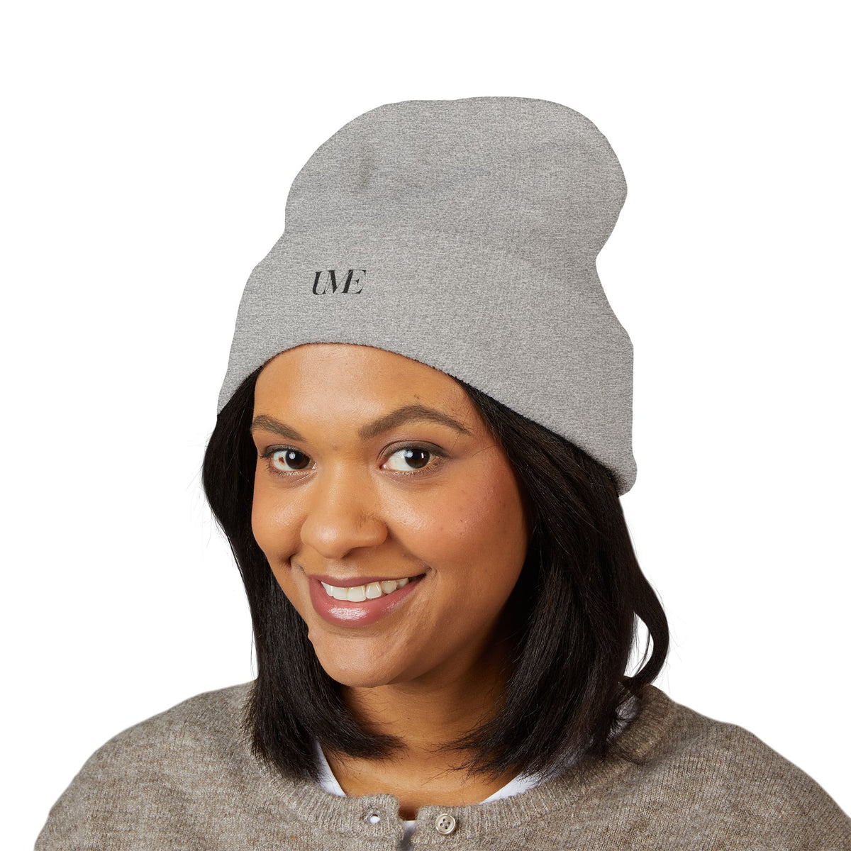 UME Embroidered Cuffed Beanie — White, Red & More Colors