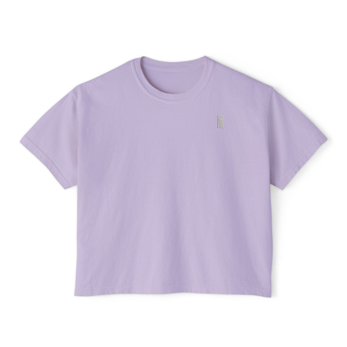 Women’s Cropped Boxy T-Shirt — Multi-Color Minimal Graphic