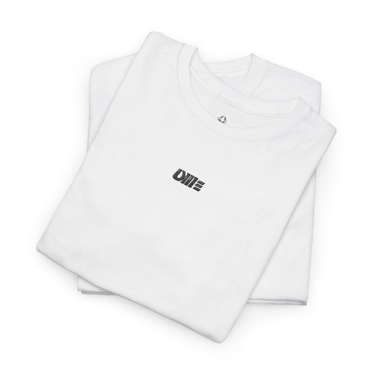 Minimalist Micro Logo Tee - White Cotton Casual Shirt