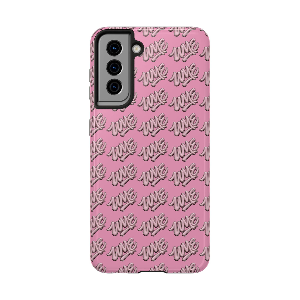 UME Tough Phone Case — Pink Logo Print | iPhone & Samsung