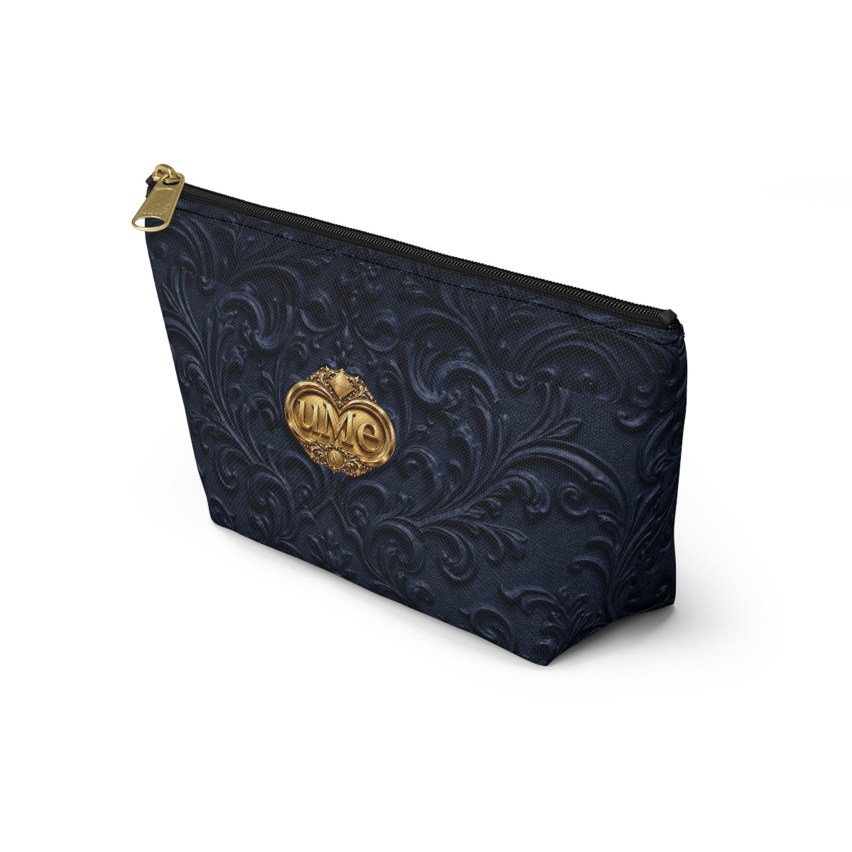 Navy UME Gold Crest Accessory Pouch — All-Over Print