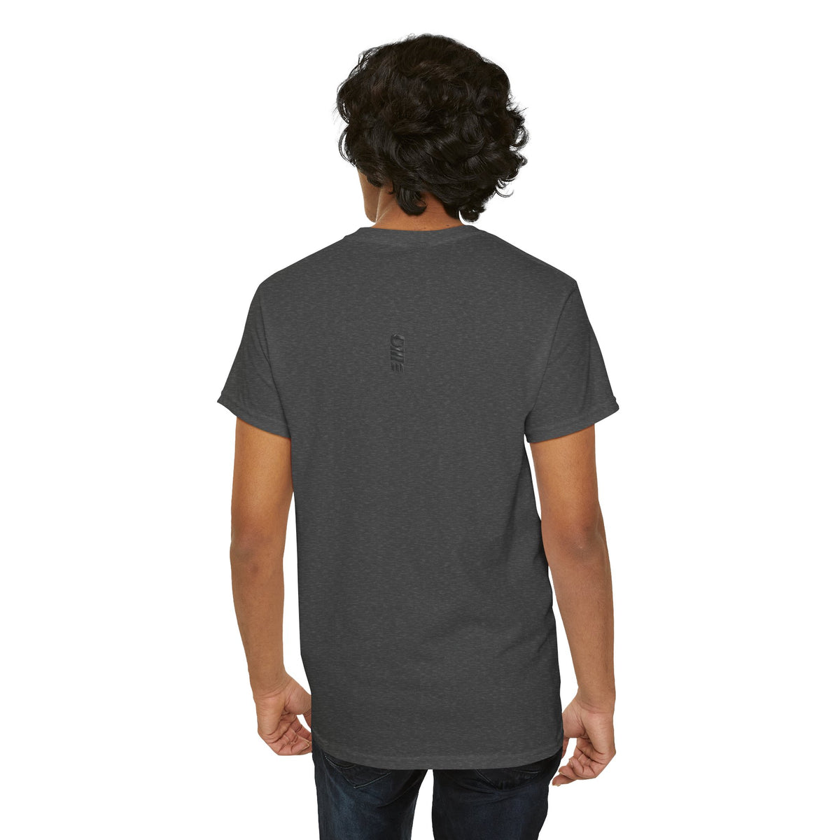 Minimalist Micro Logo Tee - White Cotton Casual Shirt
