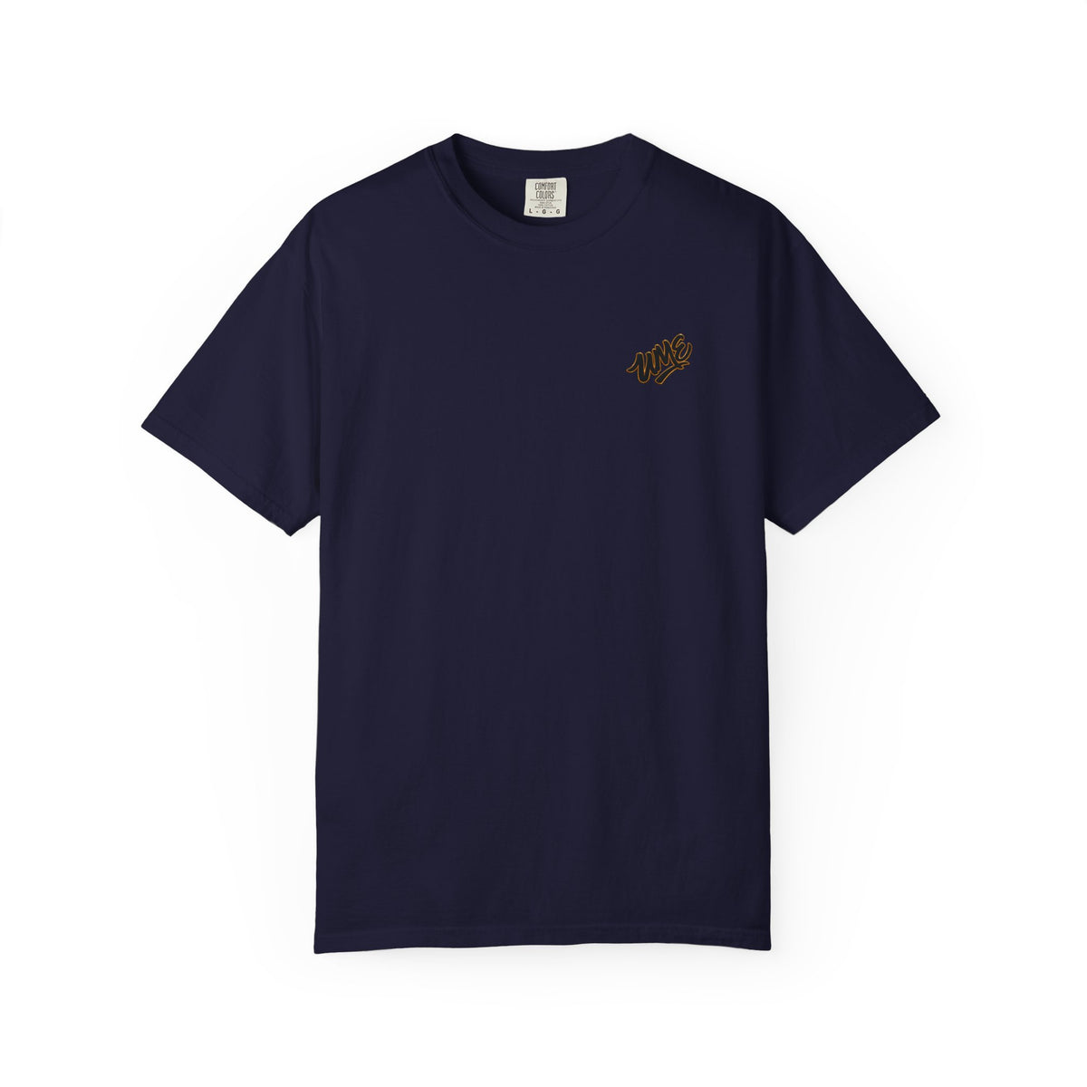 Garment-Dyed Heavyweight Tee — UME Black Logo Front & Back