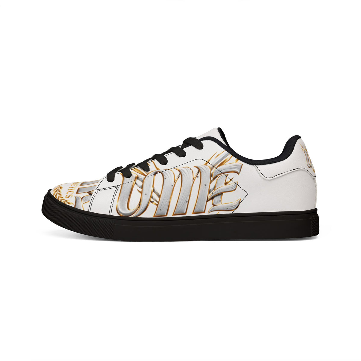 Copy of Copy of Low-Top Leather Sneakers — Black Gold Athletic Graphic
