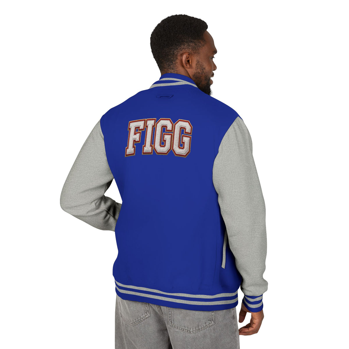 FIGG Letterman Jacket — Burgundy, Black, Navy & Bright Colors