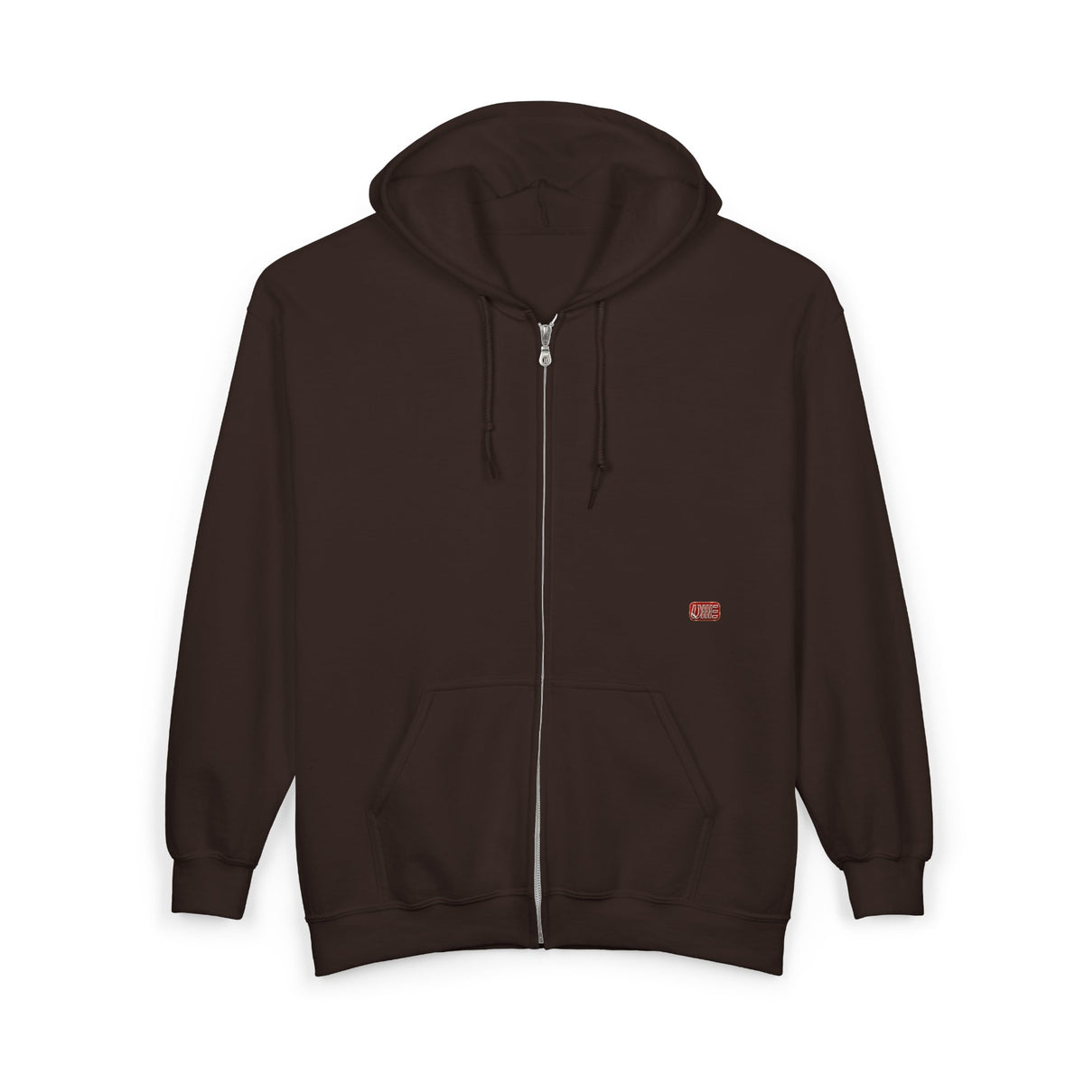 Minimalist Full-Zip Hoodie — White, Black & More Base Colors