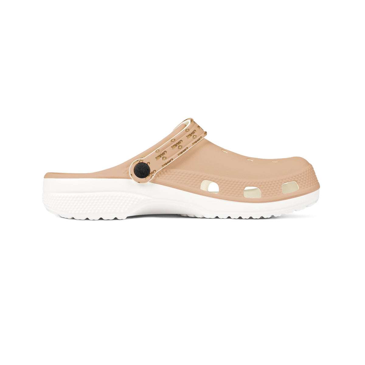 Light Beige EVA Foam Clogs — UME Logo Strap Slip-Ons