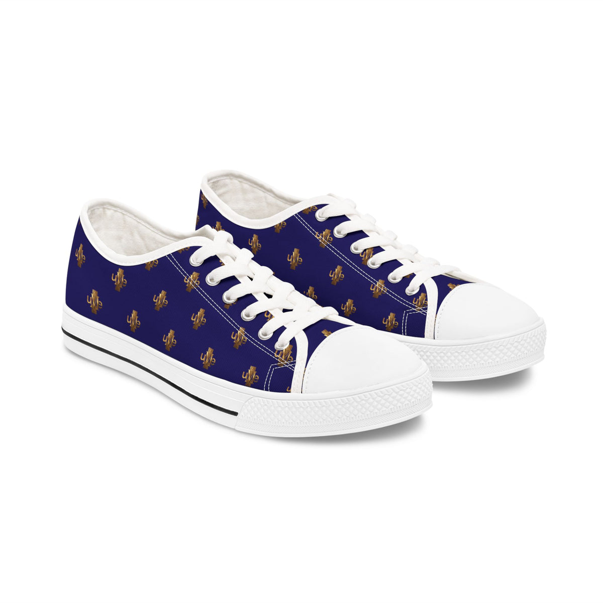 Women’s Low-Top Sneakers — Midnight Navy All-Over Print