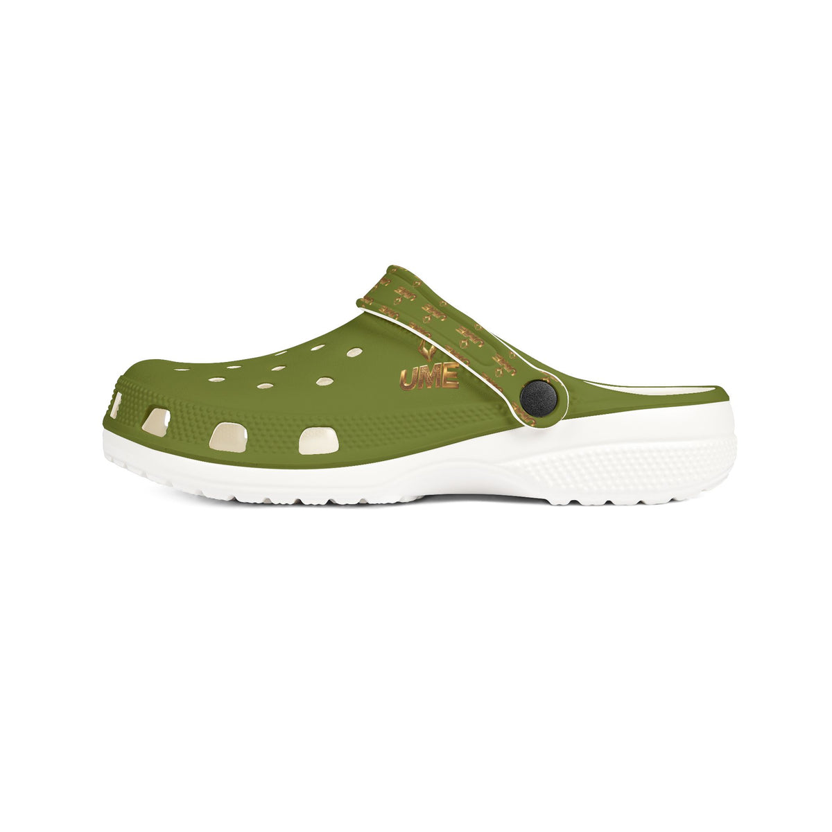 Olive All-Over Print EVA Foam Clogs — Slip-On Shoes