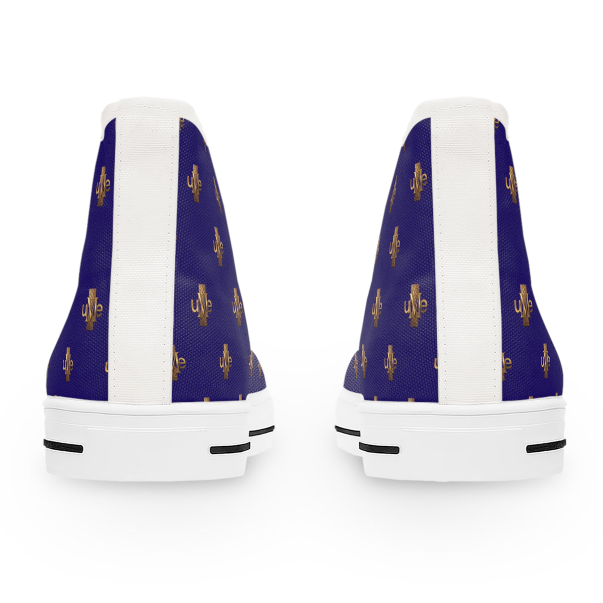 Women’s High-Top Sneakers — Midnight Navy All-Over Print
