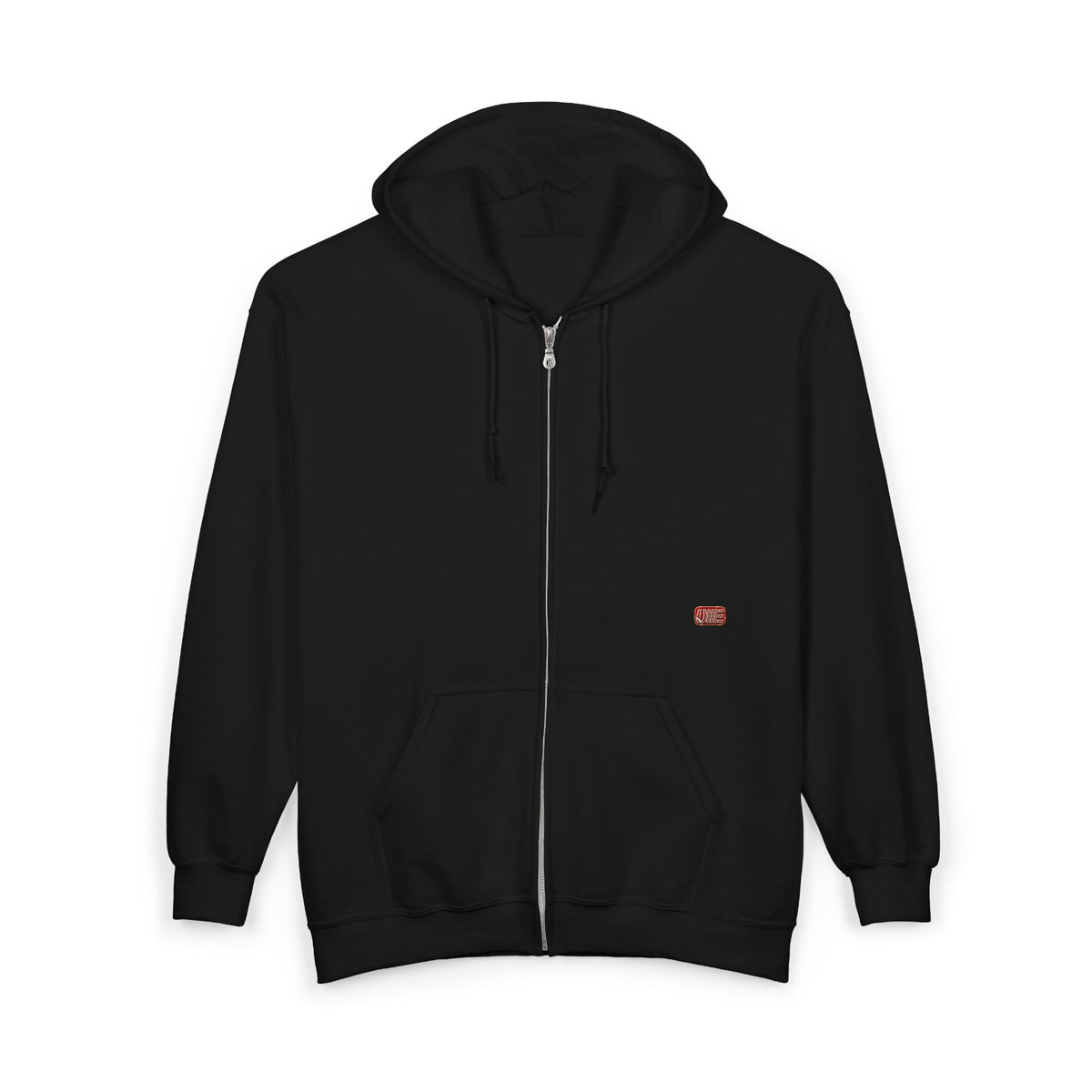 Minimalist Full-Zip Hoodie — White, Black & More Base Colors