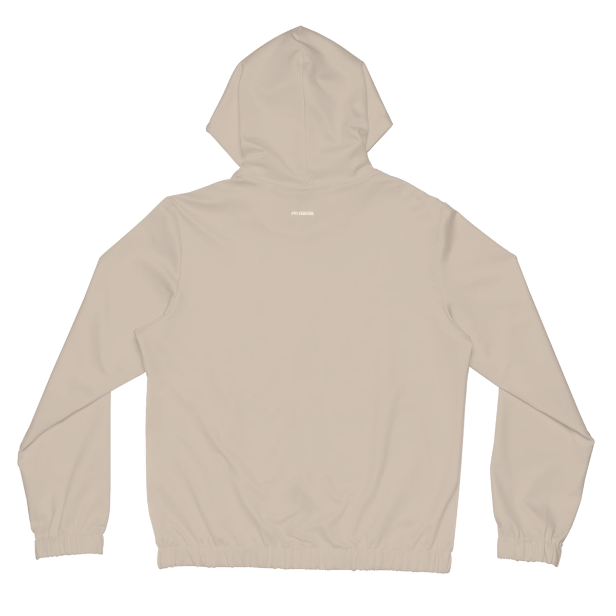 Women’s Full-Zip Hoodie with Retro Stripe Design — Sand Beige All-Over Print