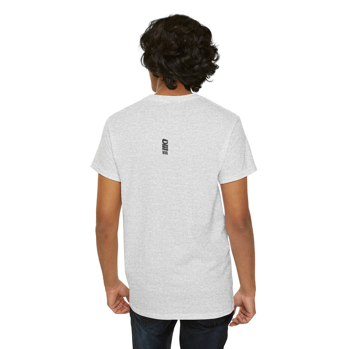 Minimalist Micro Logo Tee - White Cotton Casual Shirt