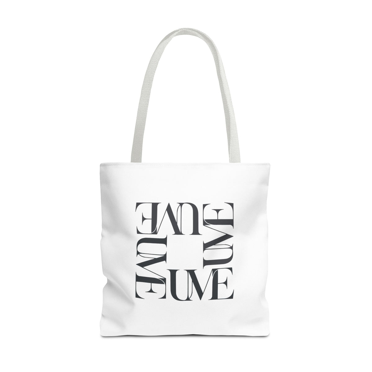 UME Square Typography Tote Bag — White