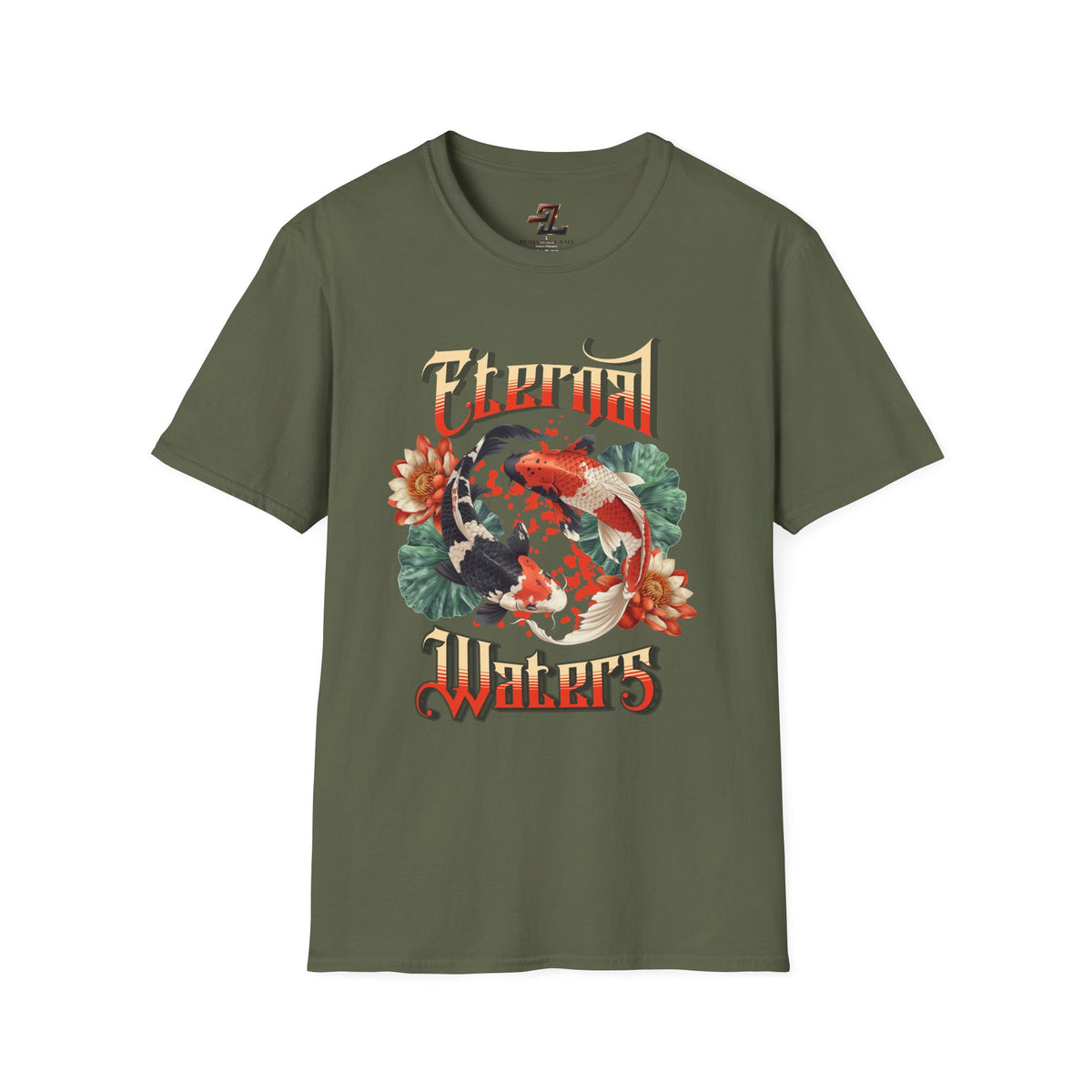 Eternal Waters T‑Shirt — Koi Pond Floral Graphic Tee