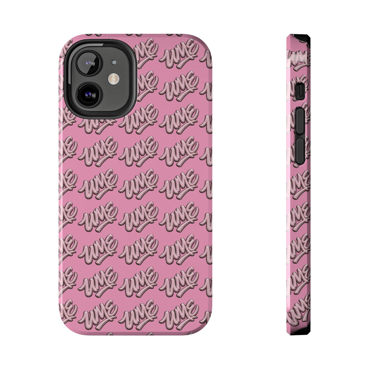 UME Tough Phone Case — Pink Logo Print | iPhone & Samsung