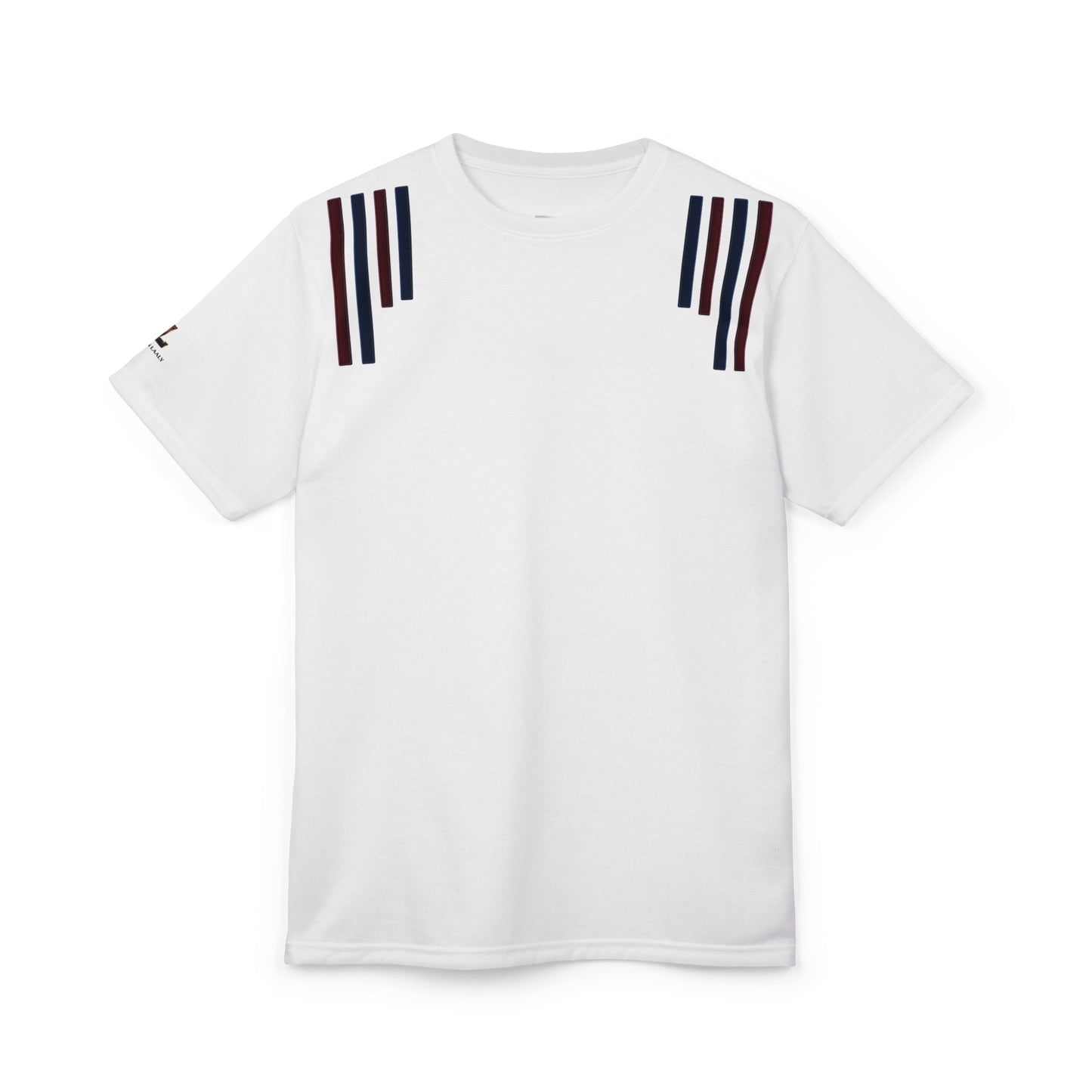 Cut & Sew Tee — Minimal Stripe Shoulder Accent
