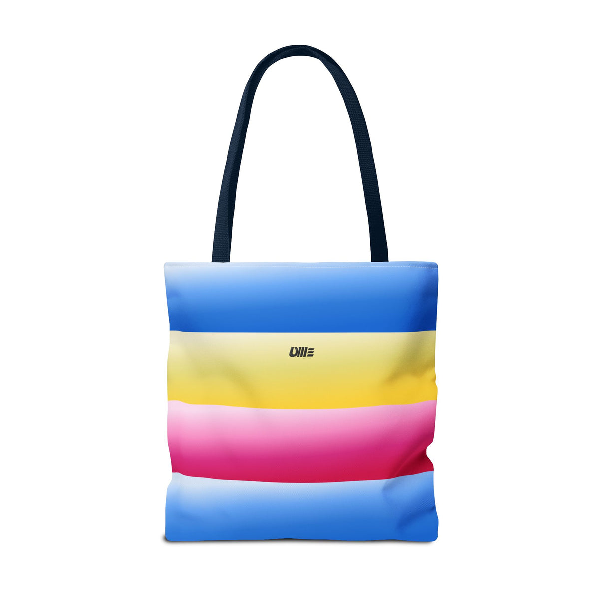 Colorful Pride Stripes Tote Bag – Pastel Blue, Yellow & Pink AOP