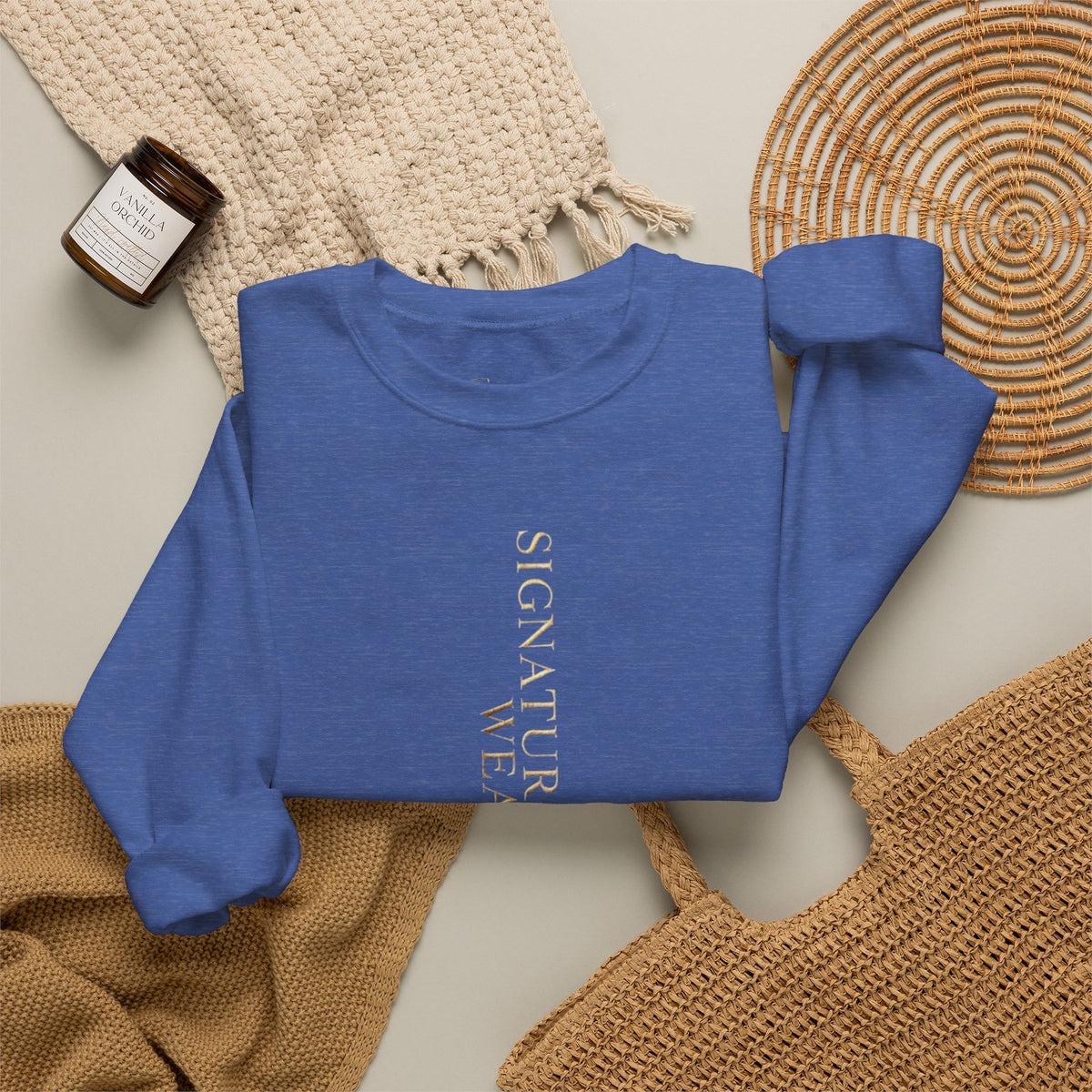 Signature Wear Minimalist Crewneck Sweatshirt — Black, Sand & More