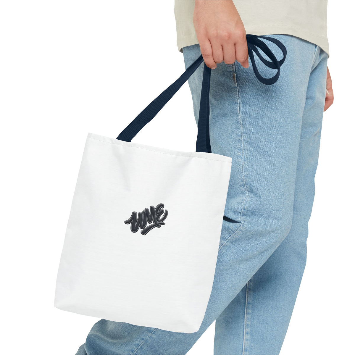 Tote Bag — White UME Black Logo Streetwear Carryall