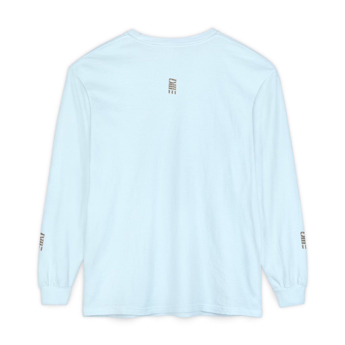 Garment-Dyed Long-Sleeve T-Shirt — Multi-Color Minimal Graphic