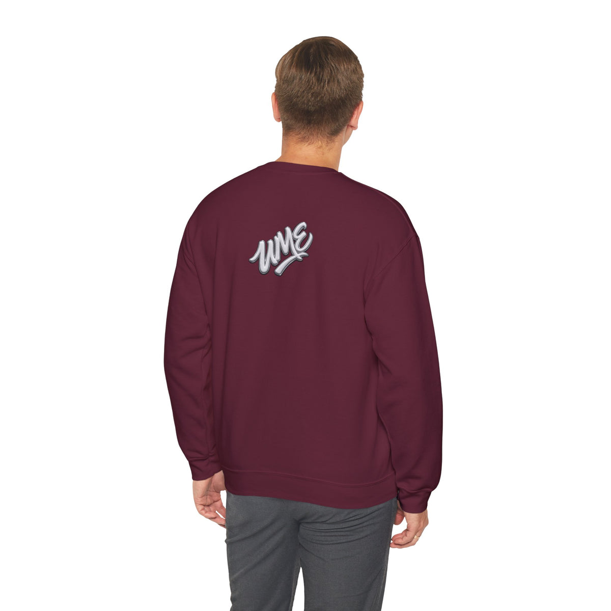 Crewneck Sweatshirt — UME White Logo All-Over Print