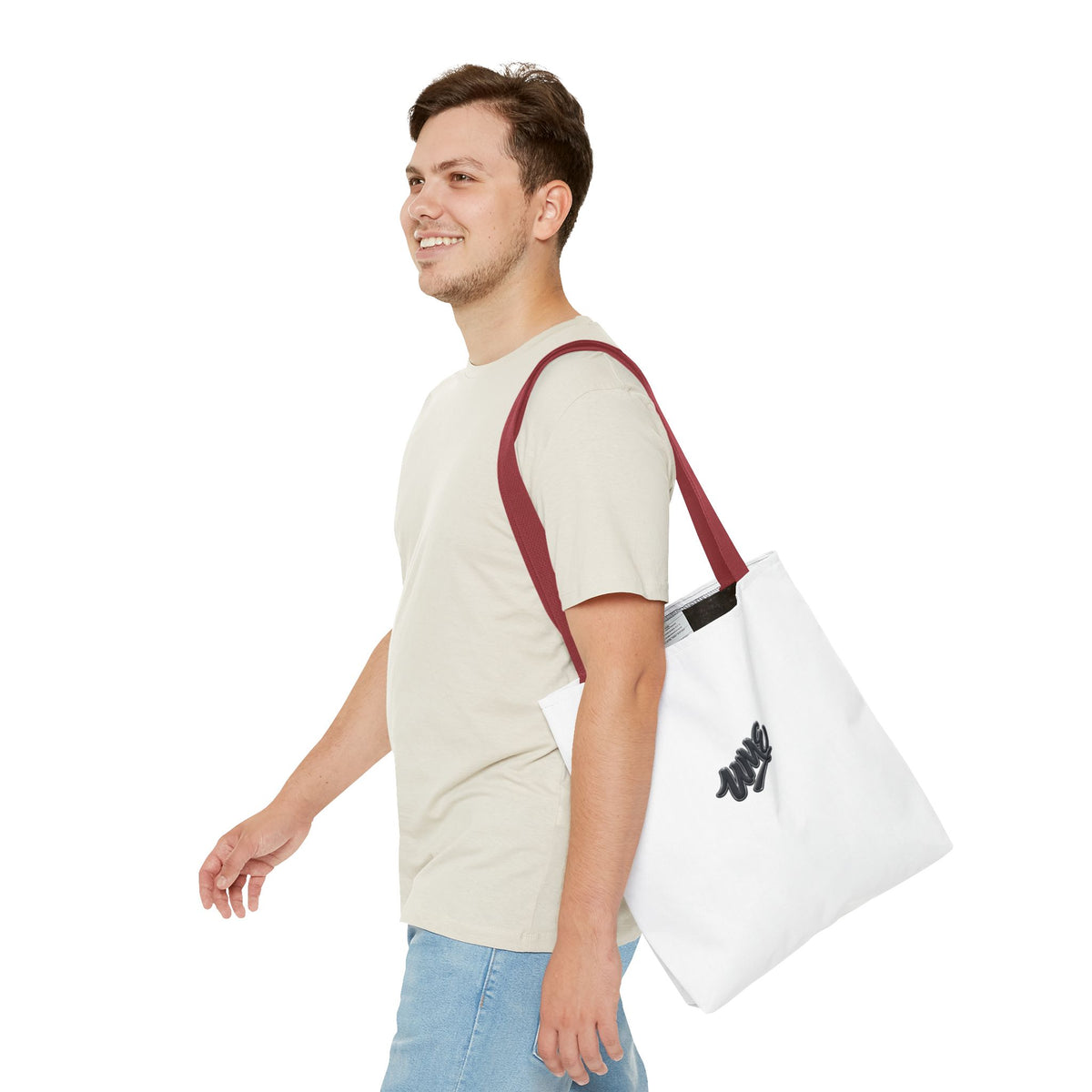 Tote Bag — White UME Black Logo Streetwear Carryall