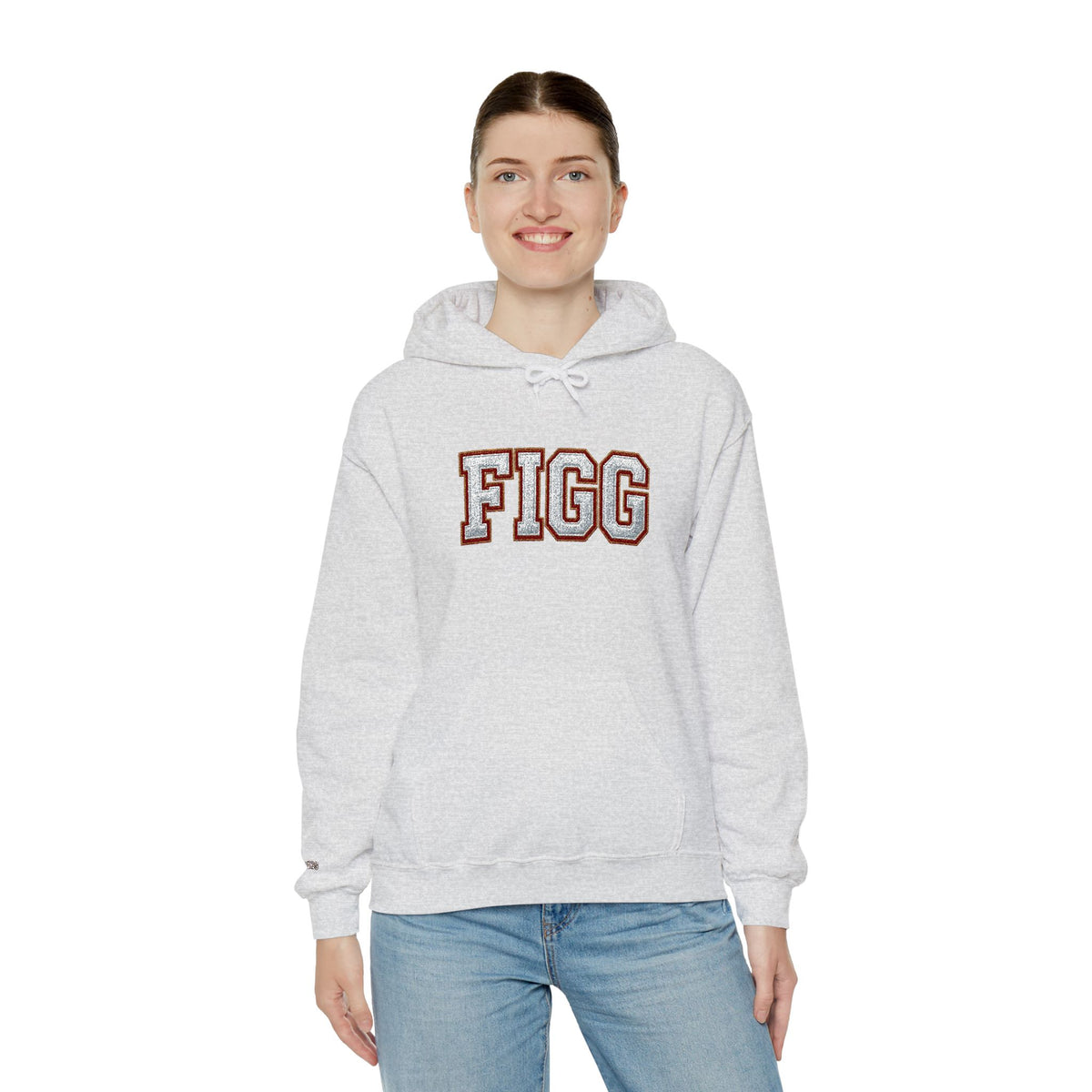 FFiGG Embroidered Varsity Hoodie — White, Black, Grey & More Colors
