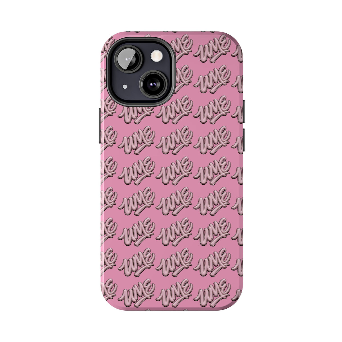 UME Tough Phone Case — Pink Logo Print | iPhone & Samsung