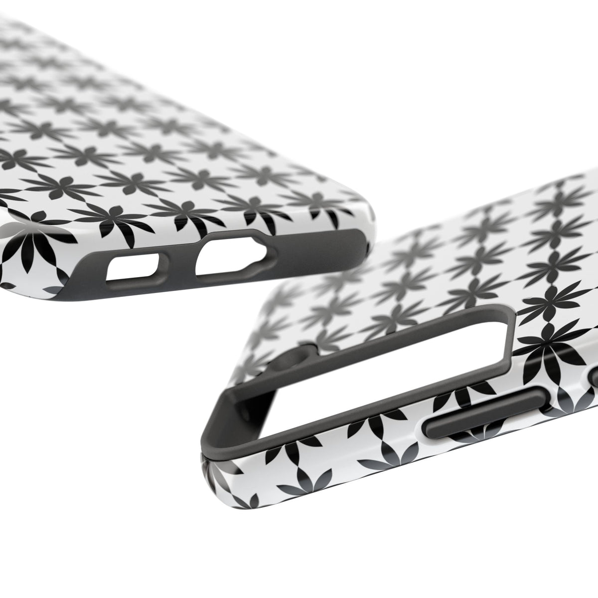 Tough Phone Case — Black & White Geometric Star Pattern