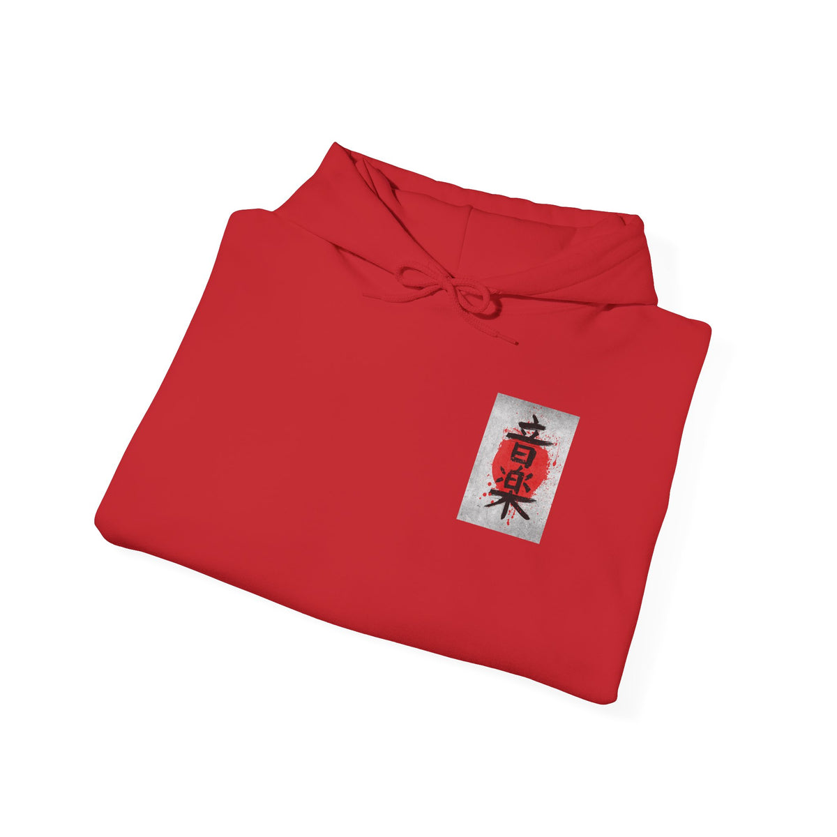 Samurai Poppy Hoodie — Japanese Ink Art Hooded Sweatshirt