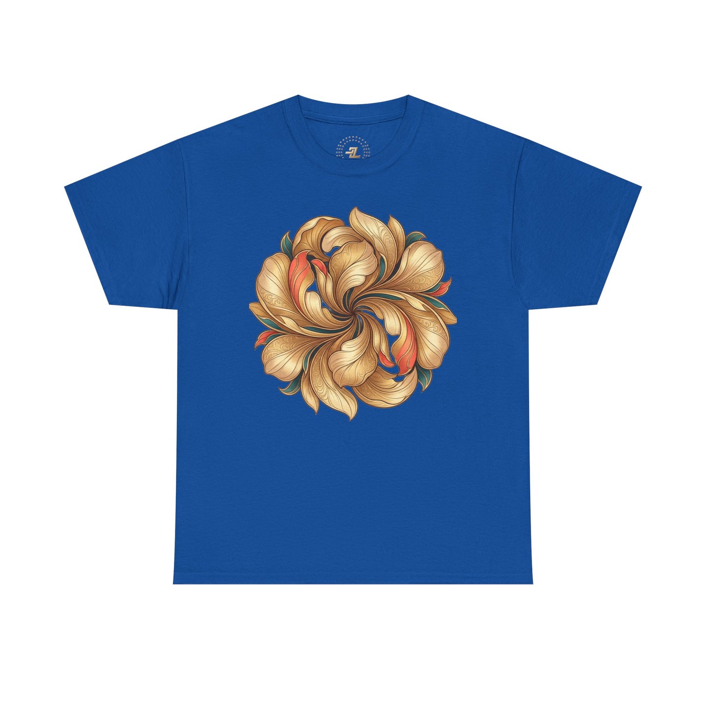 Floral Swirl Tee — Golden Petal Graphic T-Shirt