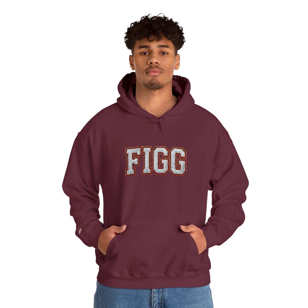 FFiGG Embroidered Varsity Hoodie — White, Black, Grey & More Colors