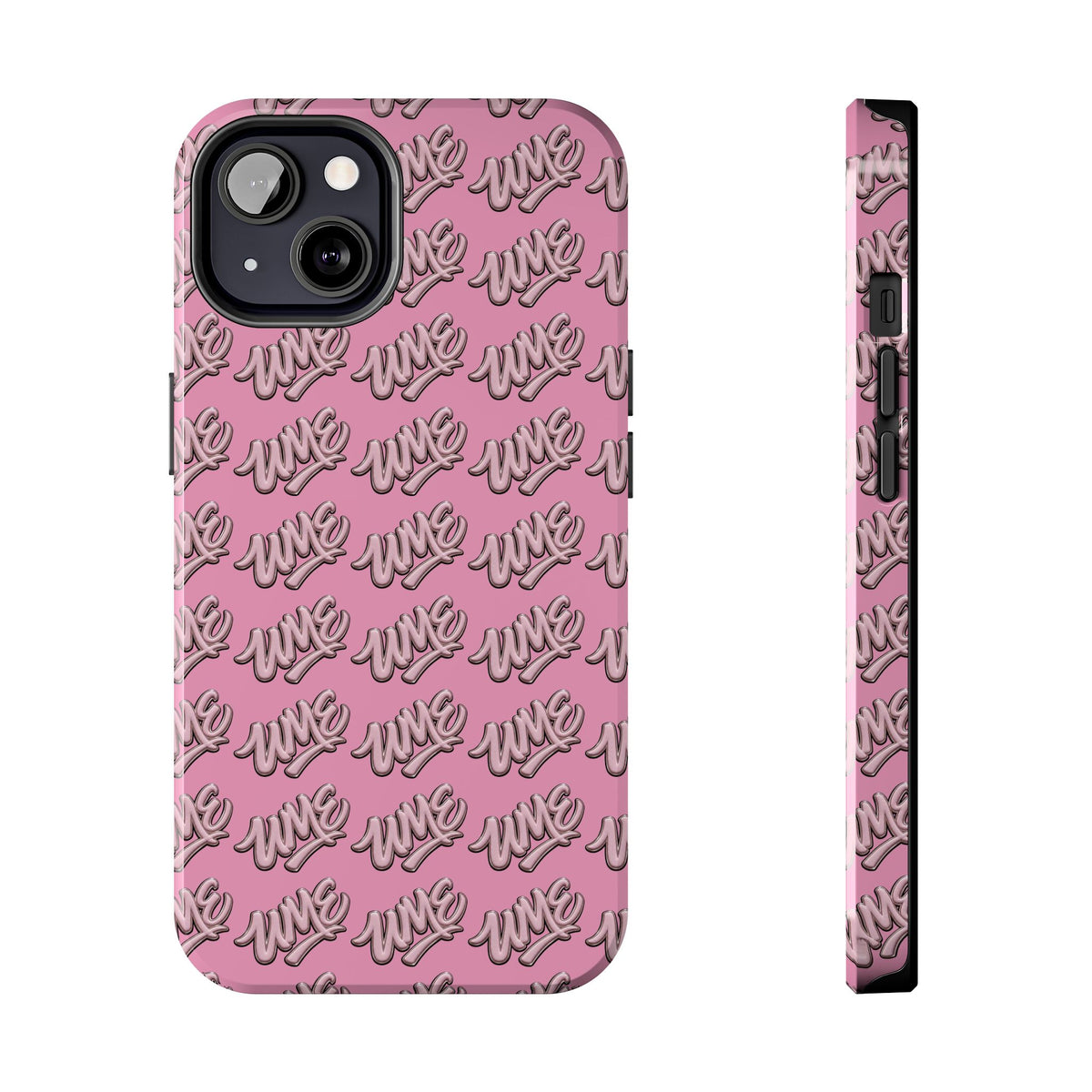 UME Tough Phone Case — Pink Logo Print | iPhone & Samsung